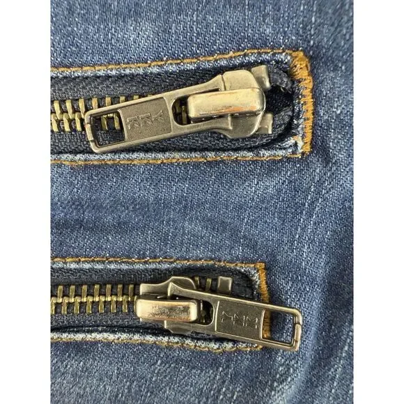 Boo Radley Ankle Jeans Zipper Pockets Moto Grunge Emo Goth Womens Size 16 - Picture 10 of 12